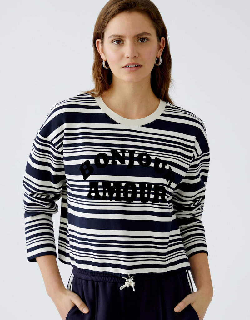 Oui Bonjour Amour Print Sweatshirt