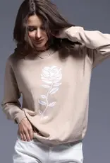 Minnie Rose Single Rose Crew Pullover