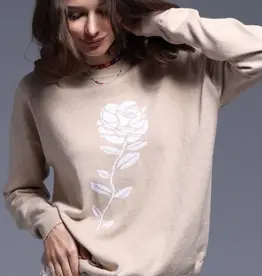 Minnie Rose Single Rose Crew Pullover