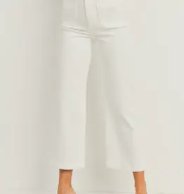 Just Black Denim Patch Pocket Wide Leg Denim