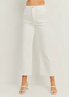 Just Black Denim Patch Pocket Wide Leg Denim