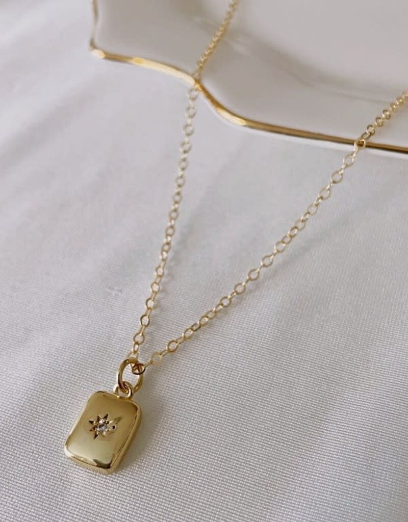 northstar cushin pendant  - 14k gold filled, 16 & 18 inch