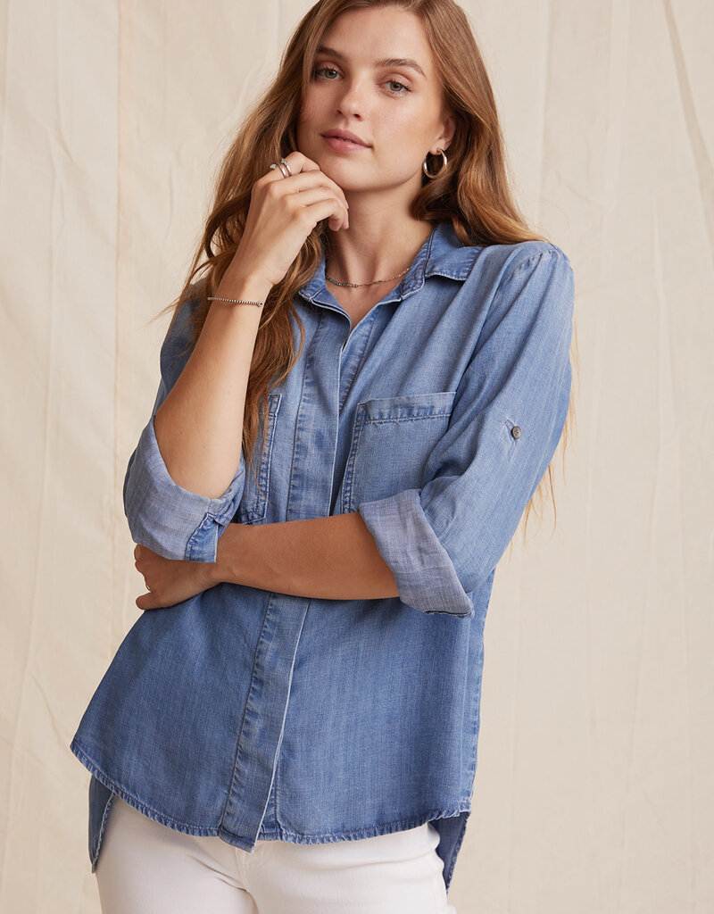 Bella Dahl split back button down medium ombre