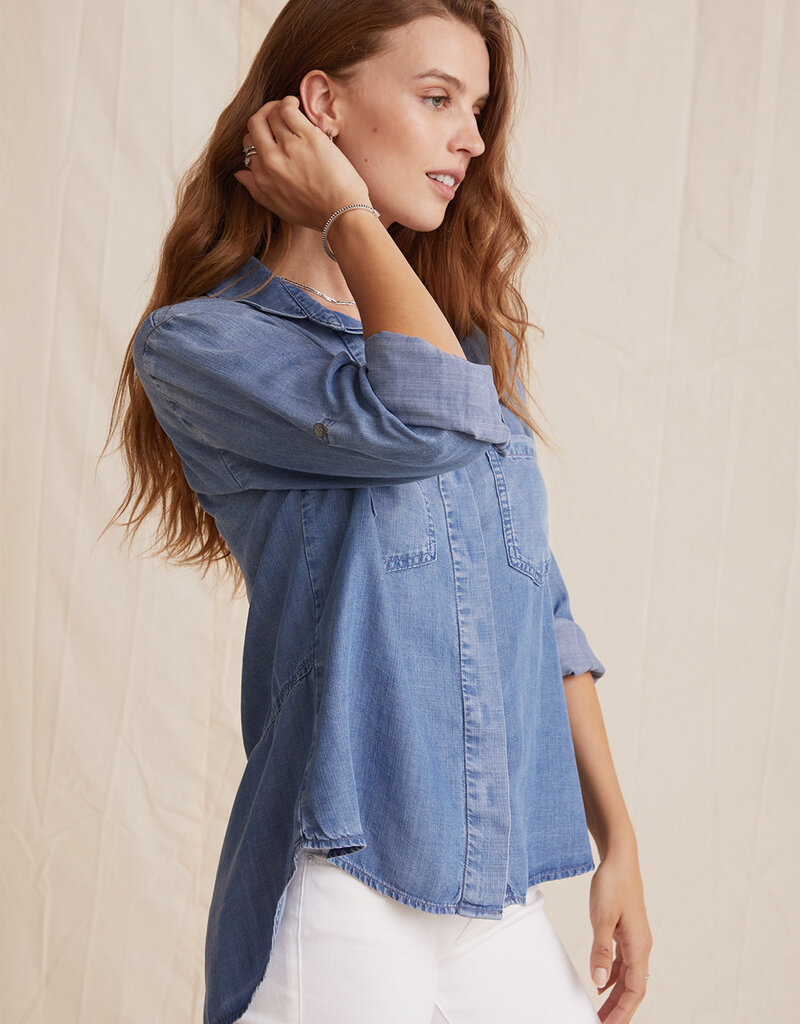 Bella Dahl split back button down medium ombre