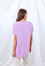 Bella Dahl v neck tee orchid blush