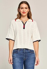 Princess Goes Hollywood Short Sleeved Sweater with Polo Collar