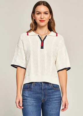 Princess Goes Hollywood Short Sleeved Sweater with Polo Collar