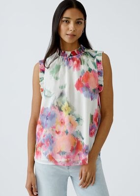Oui Chiffon Printed Blouse