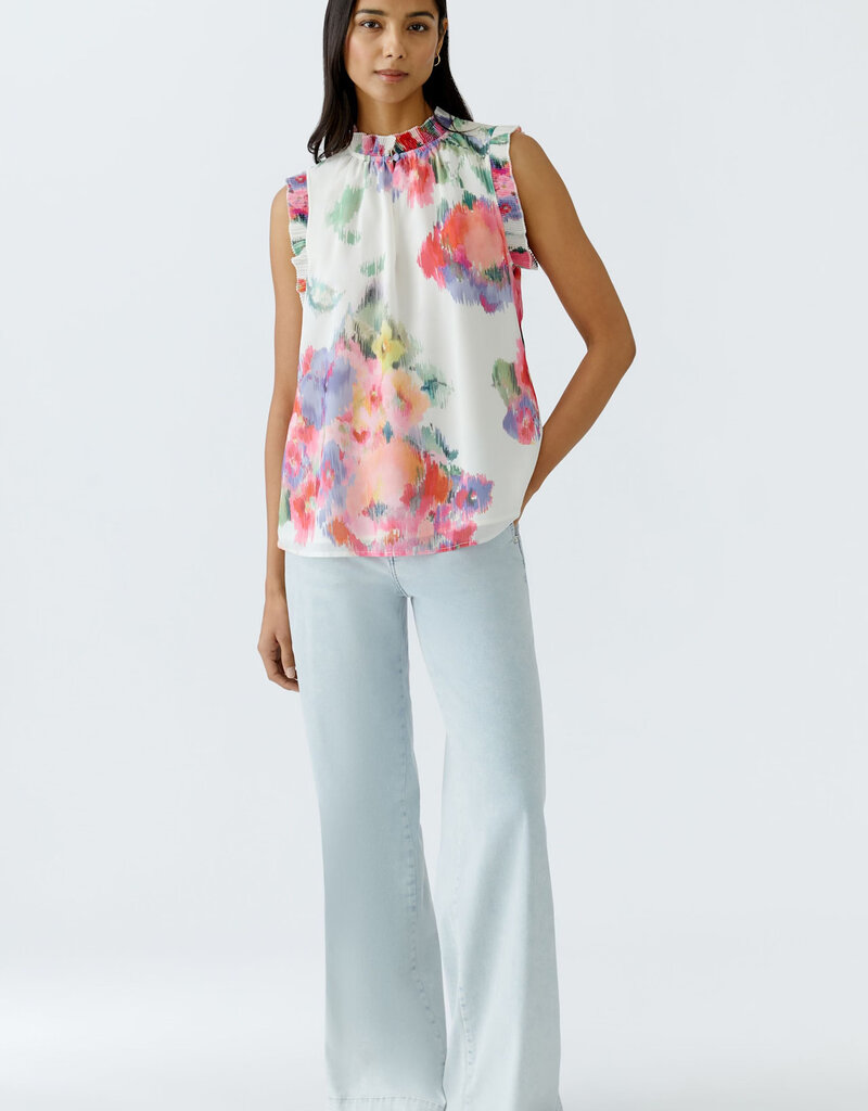 Oui Chiffon Printed Blouse
