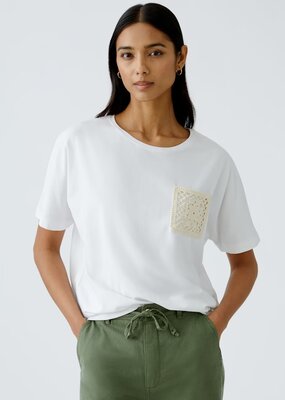 Oui Tee w/ Crocheted Breast Pkt