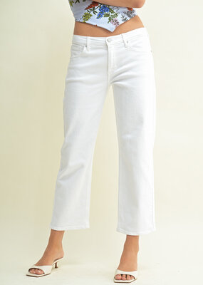 Just Black Denim Mid Rise Stretch Bow Boyfriend