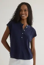 Bella Dahl Short Sleeve Placket Pullover