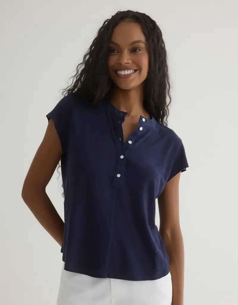 Bella Dahl Short Sleeve Placket Pullover