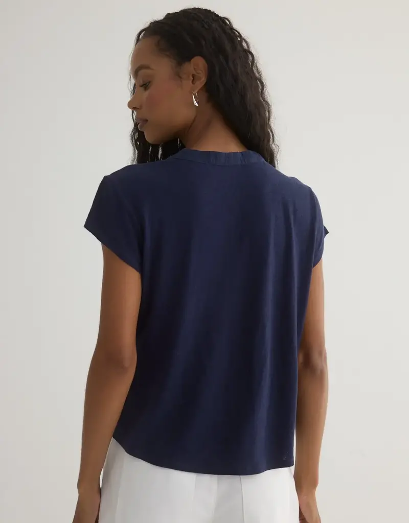 Bella Dahl Short Sleeve Placket Pullover
