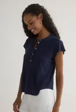 Bella Dahl Short Sleeve Placket Pullover