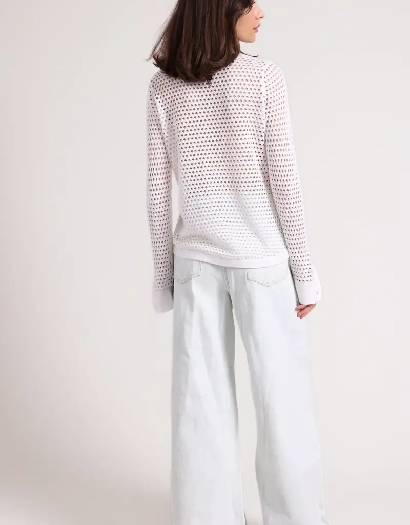 Minnie Rose Mesh Button Down Shirt