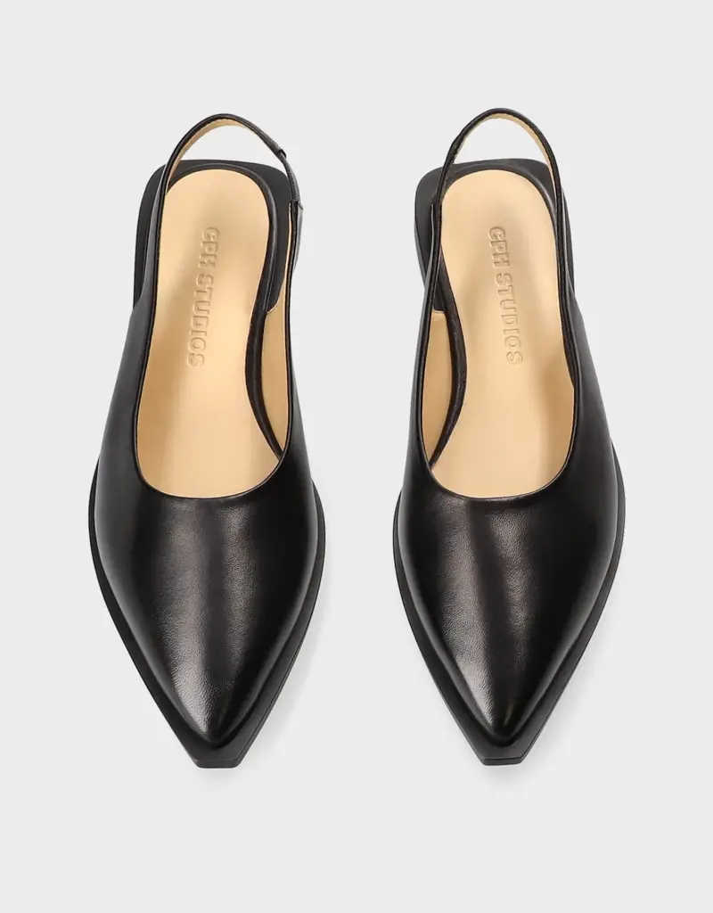 Copenhagen Sling Back Leather Flat