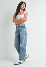 Just Black Denim Seamed Barrel Jeans