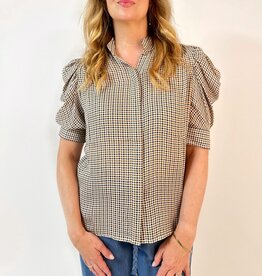 Frame The Houndstooth Gillian Top