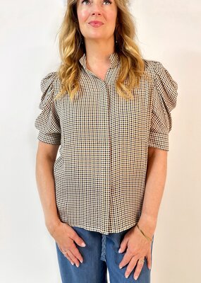 Frame The Houndstooth Gillian Top