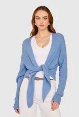 Autumn Cashmere Tie Front Rib Cardigan