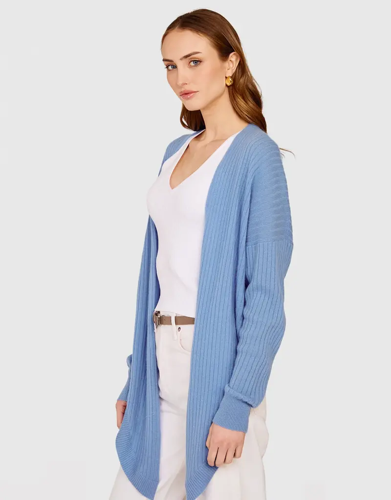Autumn Cashmere Tie Front Rib Cardigan