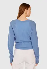 Autumn Cashmere Tie Front Rib Cardigan