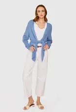 Autumn Cashmere Tie Front Rib Cardigan