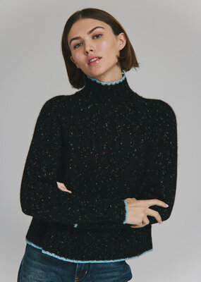 Autumn Cashmere Tipped Tweed Mockneck