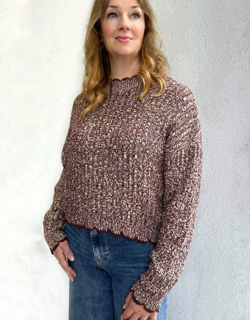 Autumn Cashmere Ladder Stitch Crew