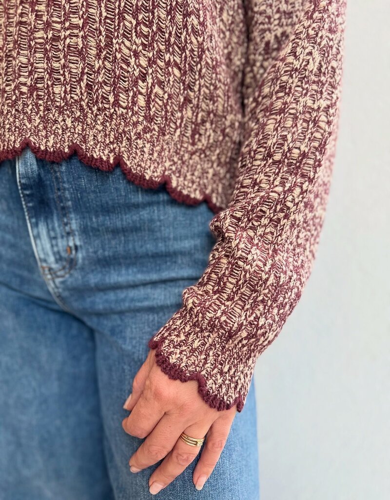 Autumn Cashmere Ladder Stitch Crew