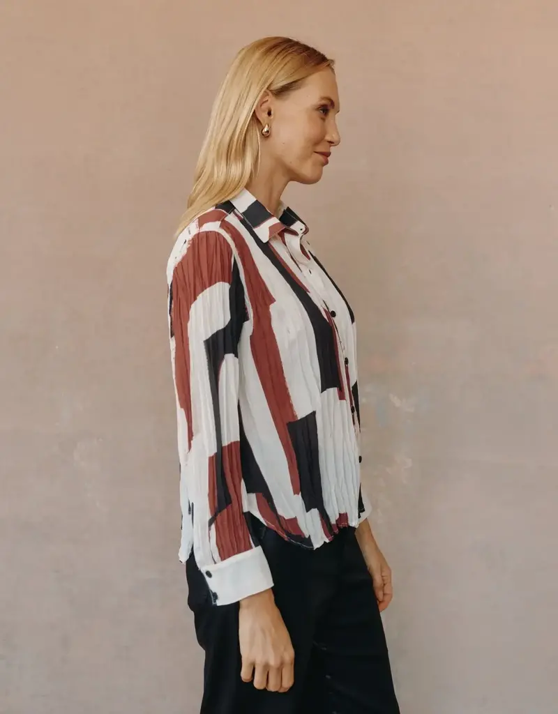 Bella Dahl Pleated Button Down
