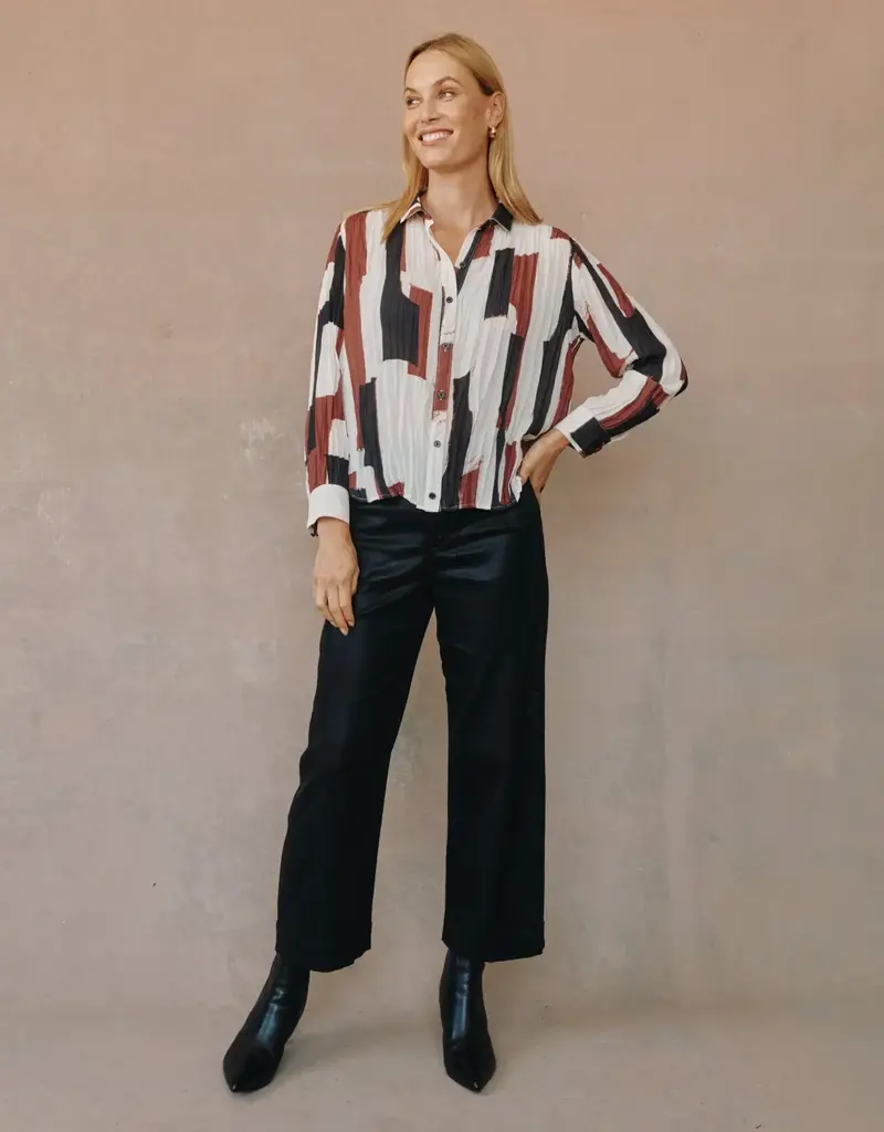 Bella Dahl Pleated Button Down