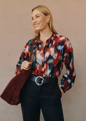 Bella Dahl Mandarin Collar Button Down