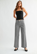 Just Black Denim Gingham Straight Jean