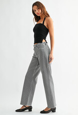 Just Black Denim Gingham Straight Jean