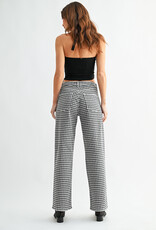 Just Black Denim Gingham Straight Jean