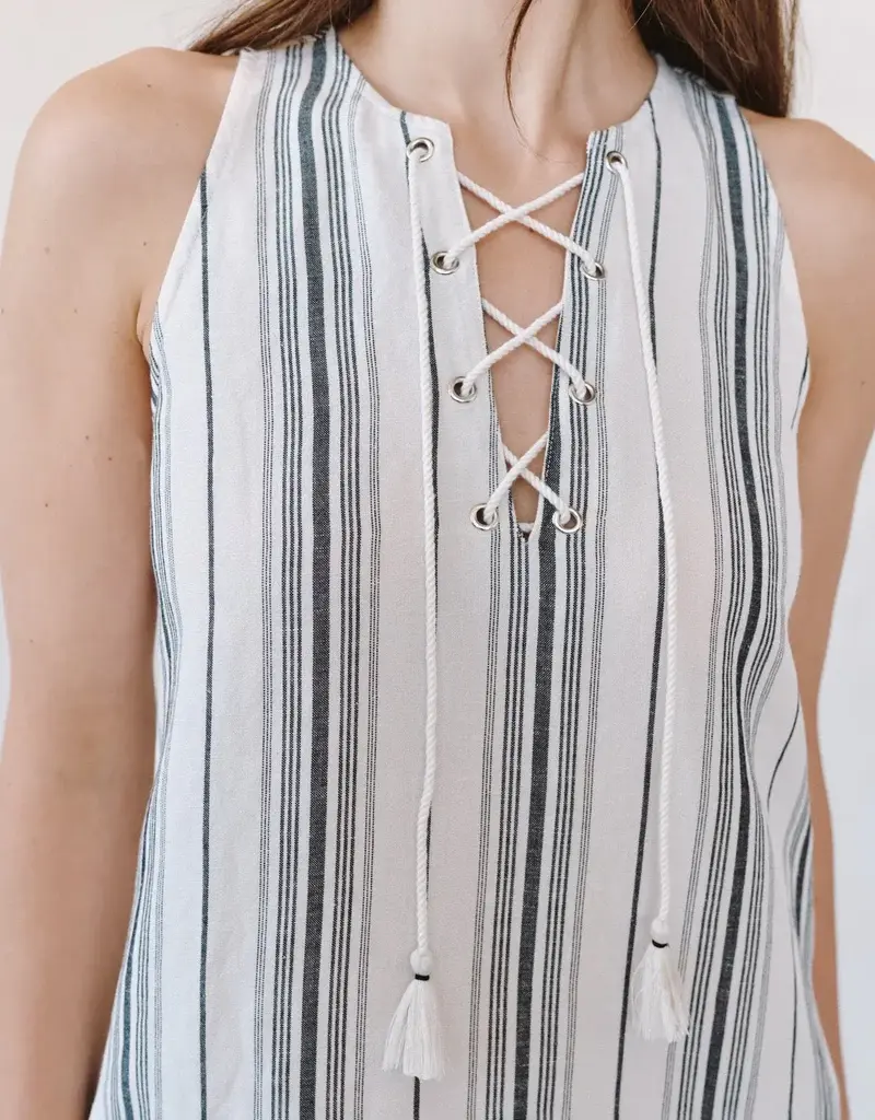 Bella Dahl Lace Up Mini Dress