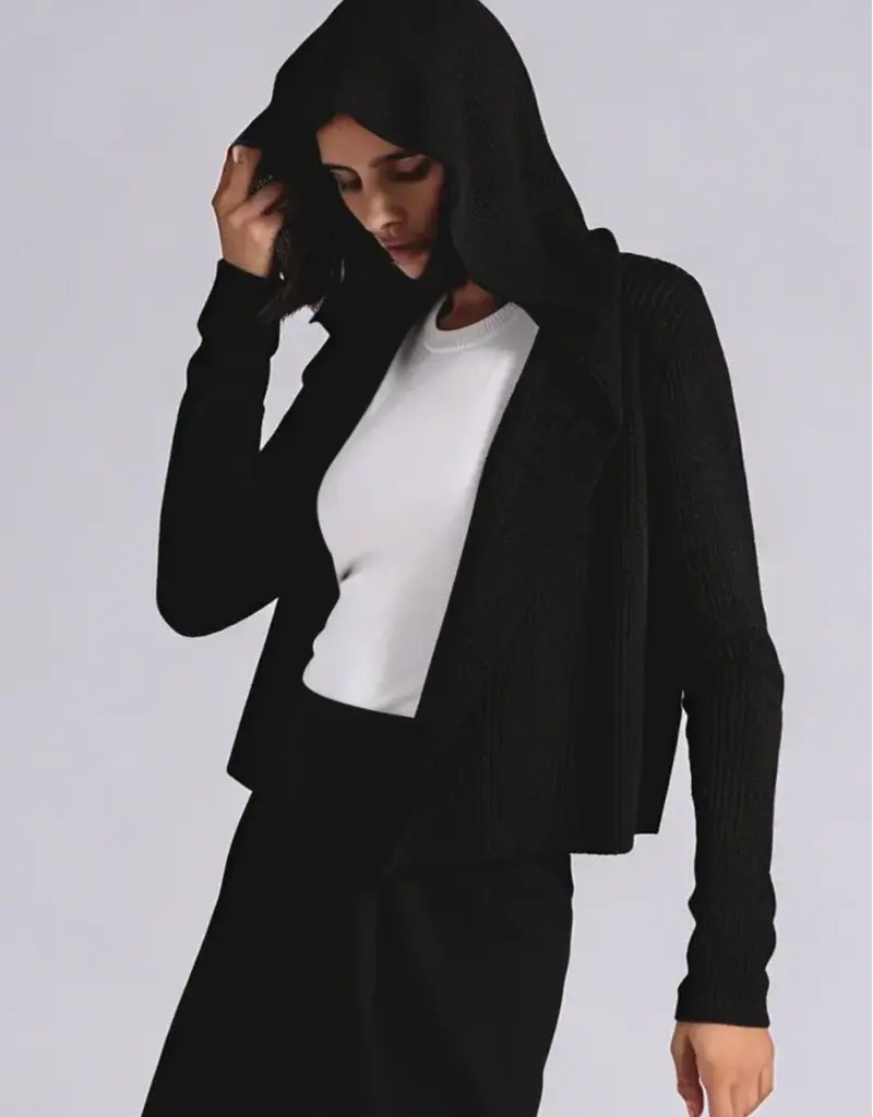 Minnie Rose Shaker Hooded Flyaway Cardigan