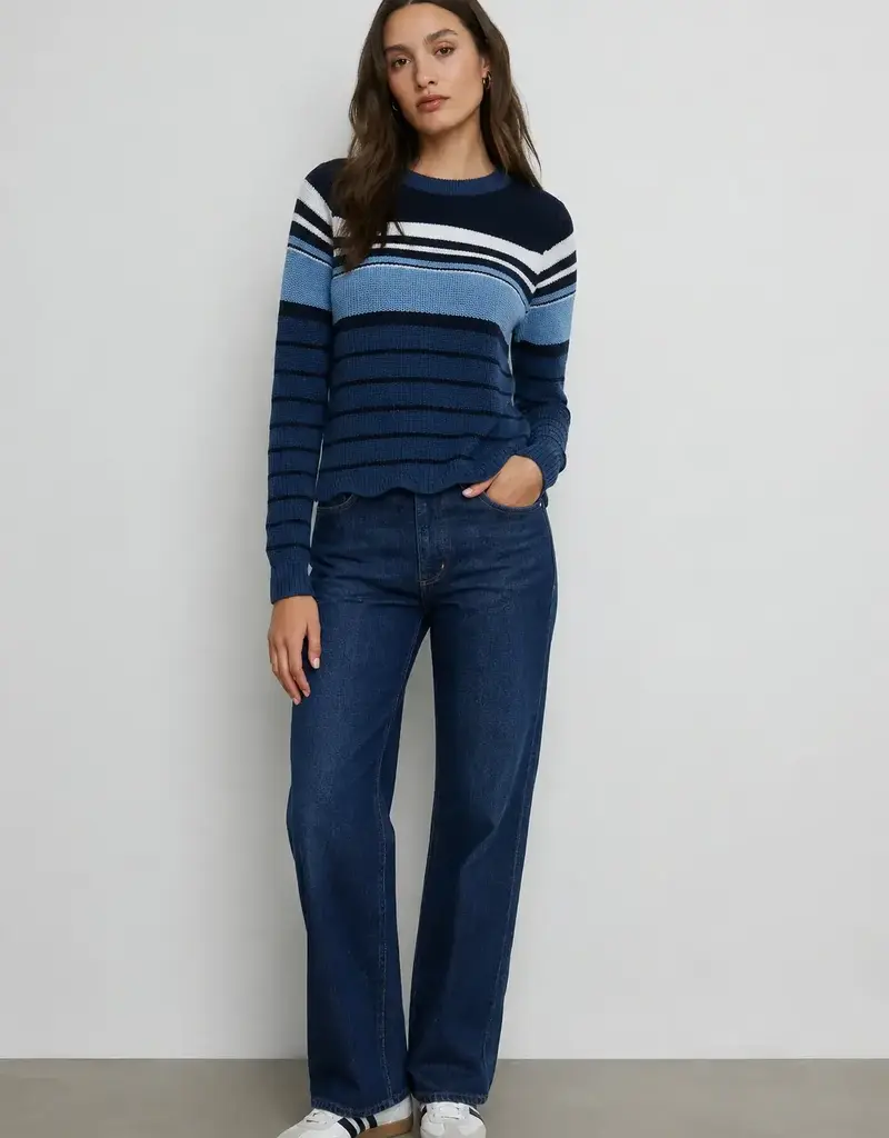 Autumn Cashmere Stripe Scallop Shaker
