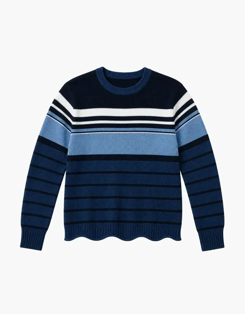 Autumn Cashmere Stripe Scallop Shaker