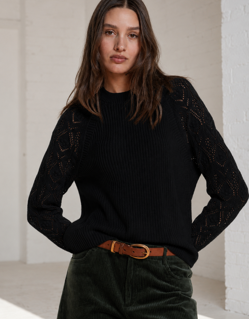 Autumn Cashmere Pointelle Raglan