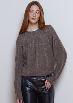 Autumn Cashmere Cable Yoke Crew
