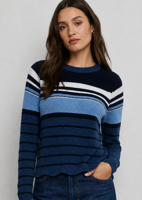 Autumn Cashmere Stripe Scallop Shaker