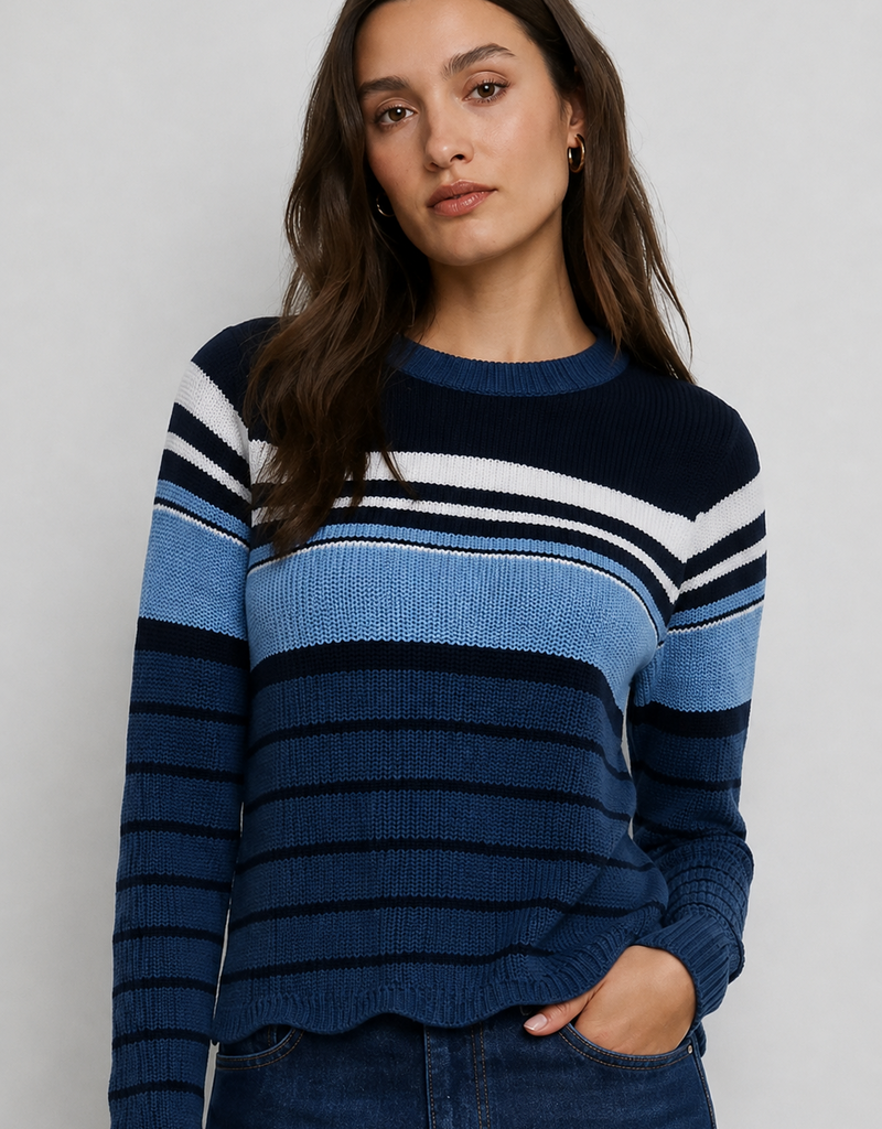 Autumn Cashmere Stripe Scallop Shaker