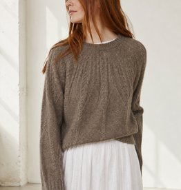 Autumn Cashmere Cable Yoke Crew