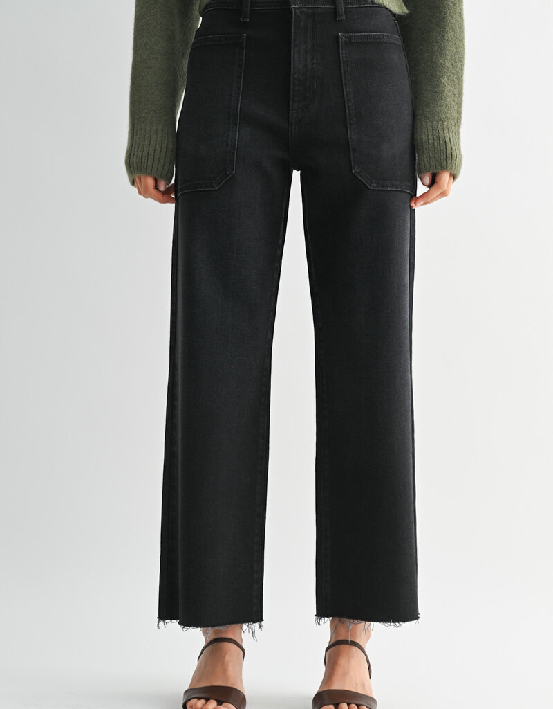 Just Black Denim High Rise Utility Wide Leg