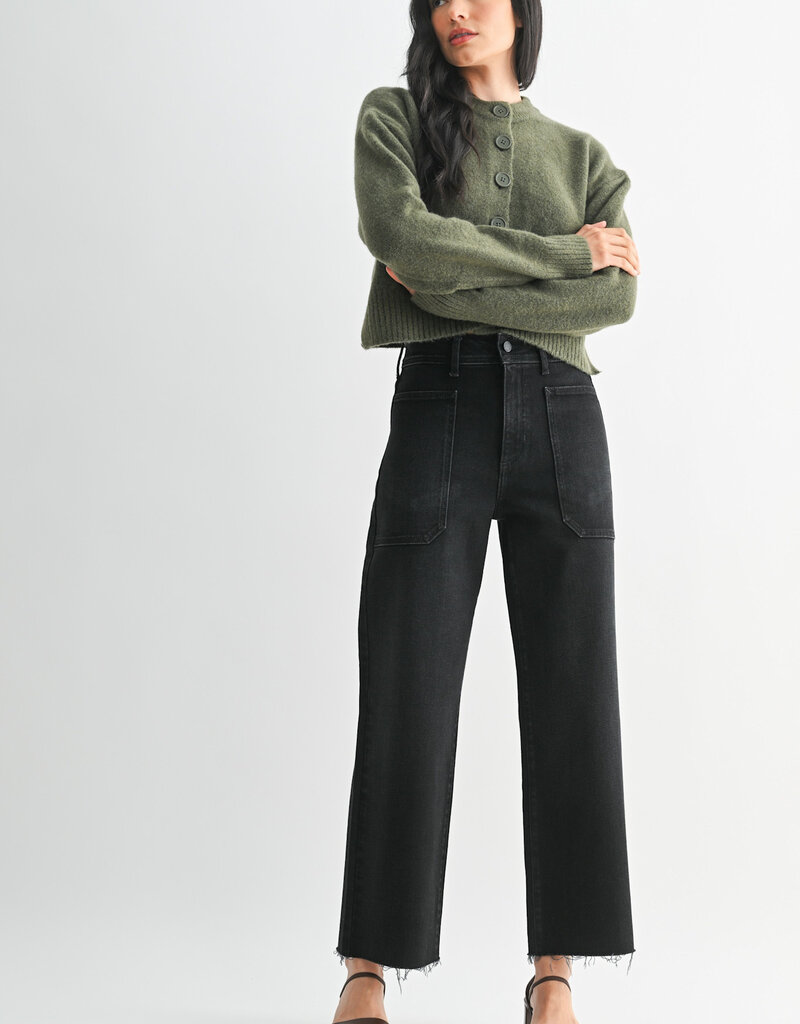 Just Black Denim High Rise Utility Wide Leg