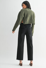 Just Black Denim High Rise Utility Wide Leg