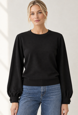 Minnie Rose Button Crewneck